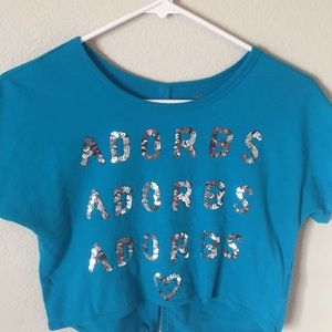 PRICE DROP !! crop top | blue tee